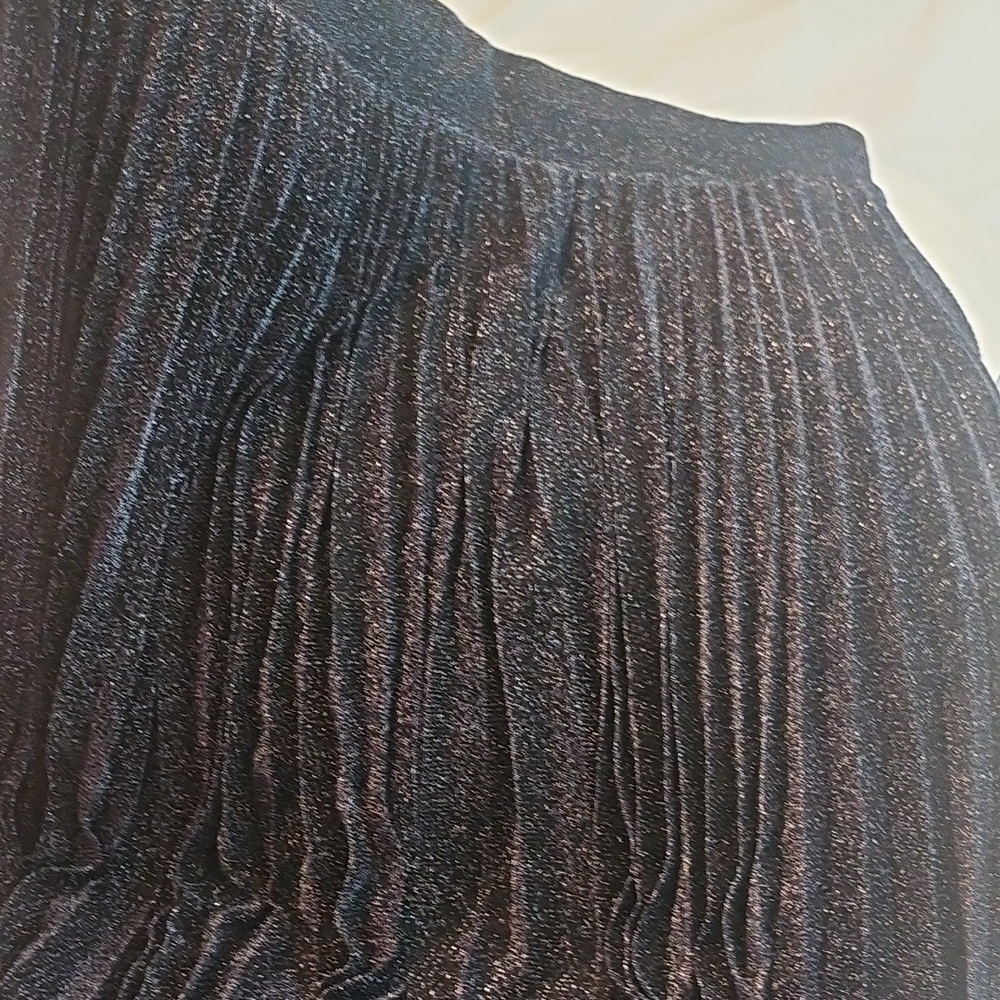 Chelsea28 Shimmering Black A-Line Skirt